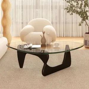 미드센츄리 테이블 유리 쇼파 강화 거실 좌식 인테리어