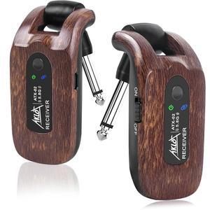 AKLOT 무선 기타 시스템 송신기 세트 5.8GHz 내장 충전식 리튬 배터리 디지털 전기 기타 베이스(5.8GHz)