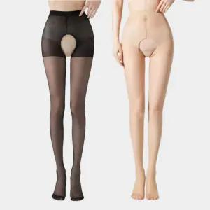 조임없는 밑트임 오픈 뚫린 팬티 스타킹 2컬러