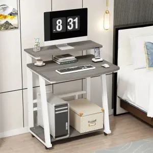원룸 조립식 1인용컴퓨터책상 2단 책상 자취방 1인 거치 미니 1인용 프린터 낮은