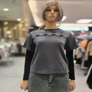 [에고이스트] 아일렛 레이어드 티셔츠  ER3OTL-51