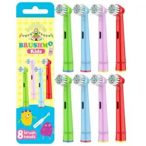 오랄비 어린이 전동칫솔모 칼라 2팩 8입 키즈 전동칫솔 리필모 유아