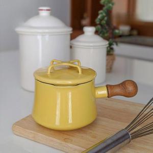 단스크 코벤스타일 양수냄비 1L 1Qt 머스타드 컬러