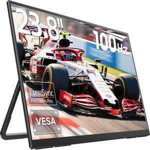 23.8 인치 휴대용 모니터 100Hz 1920x1080 노트북 XBox PS4/ 5 스위치 전화 PC 확장 모바일 터치 Mointor V