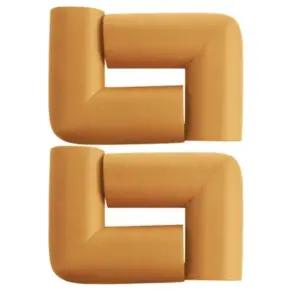 코너 모서리 식탁 베이지 4P 보호대 중형 쿠션 패드