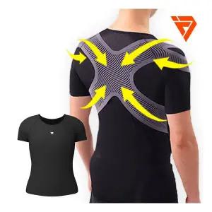 [정가 69,800원] 테이핑테크 바른자세 테이핑웨어 반팔 티셔츠 1장 라운드숄더 굽은등 완화 자세교정104223