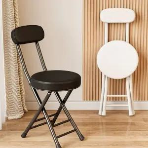 접이식 등받이 스툴의자 원형의자 보조의자 휴대용 미니