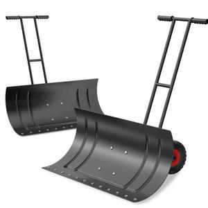 바퀴 넉가래 바퀴형 눈삽 스크래퍼 75x43cm 눈청소 밀대 단일 소형휠 노동절약형