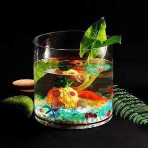 투명 원형 어항 거실 원통 관상어 수조 어장