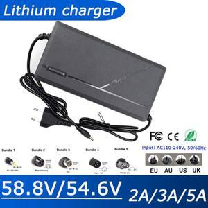 54.6V 58.8V 2A 3A 5A 48V 52V 리튬 이온 배터리 충전기 13S 14Slithium 소켓/커넥터 대용량