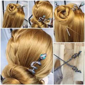 튬 뒤꽂이 패션비녀 올림머리 비녀 프레 코스