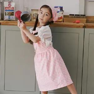 베베샤 아동 앞치마 3종세트 / 앞치마 토시 두건 어린이 준비물