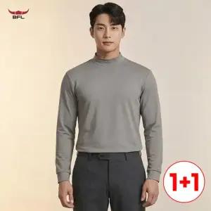 [1+1] BFL 남성 웜 텐션 기모 모크넥 티셔츠