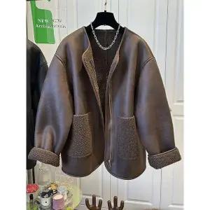 [하프클럽/]주크 양털 무스탕 점퍼_NB4JP050