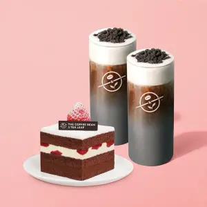 커피빈 흑임자 크럼블 크림 라떼 (S) 2잔 + 딸기 초코생크림 케익