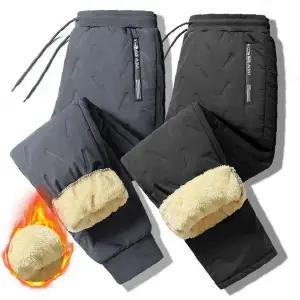 남성 기모 트레이닝 바지 양털 안감 패딩 겨울 조거팬츠 밴딩 두꺼운 보온 운동복 하의