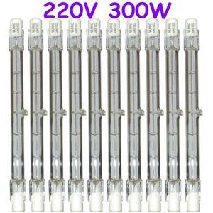 10팩 할로겐 전구 220-240V 300W 300와트 J 유형 T3 118mm(R7s)