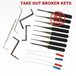 가정용 키 추출 도구 세트 - DIY 부러진 제거를 위한 텐션 렌치가 포함된 올인원 잠금 수리