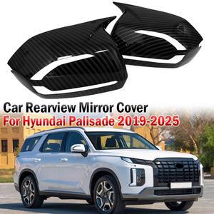 Hyundai Palisade 2019 2025 자동차 스티커 백미러 사이드 미러 커버 외부 도어 후면보기 케이스 트림 카본