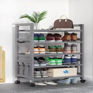 대형 신발장 공부방 이동식 정리 현관길이 진열대
