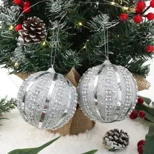 어린이집 행사꾸미기 트리데코 실버 큰 장식볼 10cm 오너먼트 연말파티 교회 성당