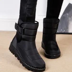 여자 방한 부츠 방수 퀄팅 겨울 여성 스노우 부츠 찍찍이 신발
