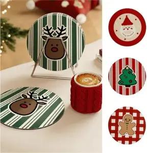 [이거찜] 크리스마스 접시매트 홈파티 테이블매트 식탁 데코 매트 성탄절