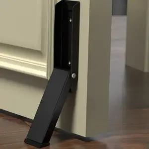 무타공 도어 스토퍼 강화 슬라이딩 말발굽 현관 도어 스토퍼 출입문 고정 장치 저소음문 받침대 화장실