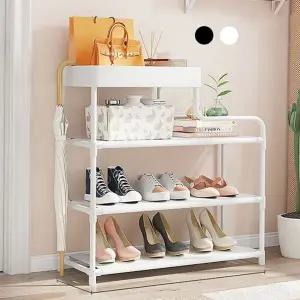 4단 신발장 오픈형 모듈형 틈새 현관 신발장 공간 거치대 정리대 진열대 수납장 정리함 옷걸이 조립식