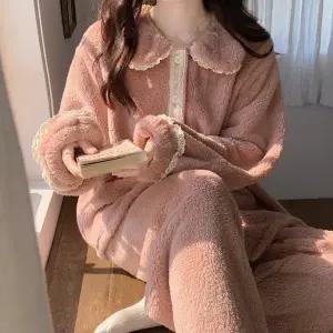 리리업 소프트 플란넬 겨울 수면잠옷 파자마 세트