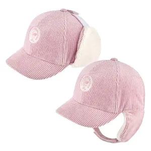 [뉴발란스]국내매장판 뉴발란스 키즈모자 코듀로이 귀달이캡 NK8BCF305U-PINK P2512 방한모자