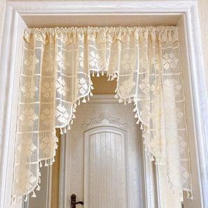 주방창문커튼 레이스커튼 개대 레이스 cro ted 파티션 아치형 34 레트로
