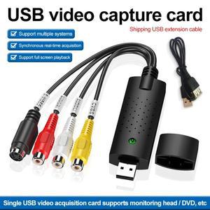USB 2.0 to RCA 비디오 캡처 어댑터 케이블 컨버터 포함) TV DVD VHS 장치용 오디오 카드