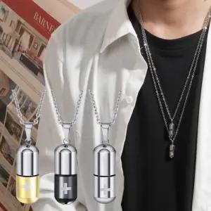 응급 구조 휴대용 알약 캡슐 목걸이 약보관함