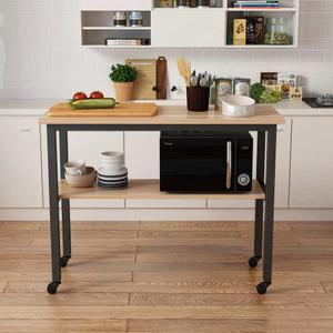 이동식 주방보조테이블 원목 보조조리대 바퀴달린 아일랜드 식탁 바테이블