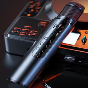 휴대폰 무선 블루투스 마이크, 스테레오 라이브 사운드 카드, 이동 코일, 대용량 배터리, K1