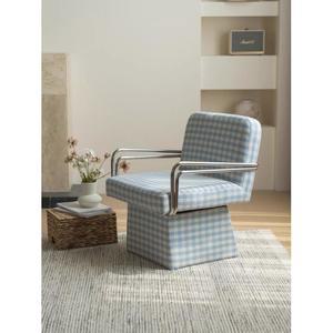 [스타 시한] 디자이너 1인용소파 회전의자 체크패턴