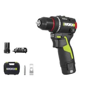 레이저레벨기 전자식 WORX WU135 무선 전기 드릴 12V 50Nm 1800rpm 스마트 Clucth 자동 정지 2 속도 금속