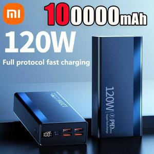샤오미 120W 초고속 충전 보조배터리 100000mAh 대용량 휴대용 4개의 USB 출력 포트 아이폰 용
