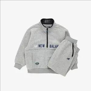 뉴발란스키즈(NB Kids) PREP SPORTS카라 포인트 하이넥 스셋업 NK9YF4302U(AC)Melange Gray