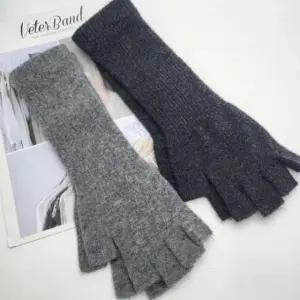[애슬릿] 니트 반장갑 팔토시 울 100 여성 롱 핸드 워머