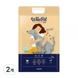 윌로펫 시니어 뉴트리탑 반려견 소프트사료 닭 3kg 2개