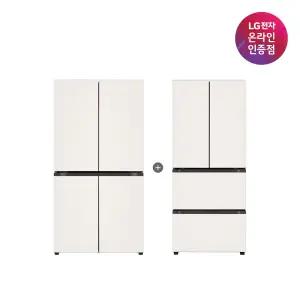 LG 디오스 오브제컬렉션 매직스페이스 냉장고 + LG 디오스 김치톡톡 (T875MEE111 + Z408MEEF23)