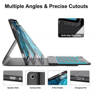 삼성 갤럭시 탭 A11 플러스 11인치용 케이스, 탈착식 블루투스 키보드 커버 삼성 탭 A11+ SM-X230/235/236B