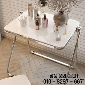 투명 아크릴 접이식 테이블 휴대용 사무실 서재 책상 북유럽 침실 홈 인스타그램 레드 및 의자 조합