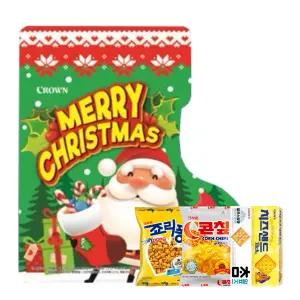 크라운 크리스마스 산타양말 과자 선물세트