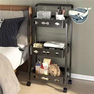 다용도 이동식 수납선반 바퀴형 간편정리함 거실수납장 화장실수납장 화장실선반