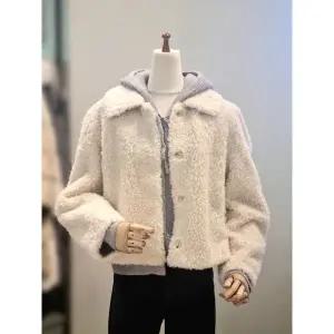 갤러리아 ab.f.z 크림 뽀글이 페이크 양털 자켓 코트 ACA1HF32A