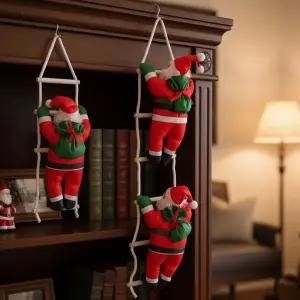 사다리 타는 산타 소품 크리스마스 트리 벽 장식 걸이 소형 싼타 인형