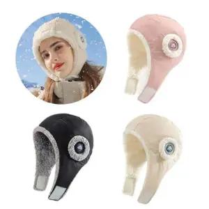 여성용 방한 귀마개 패딩모자 레이업캡 겨울 털모자